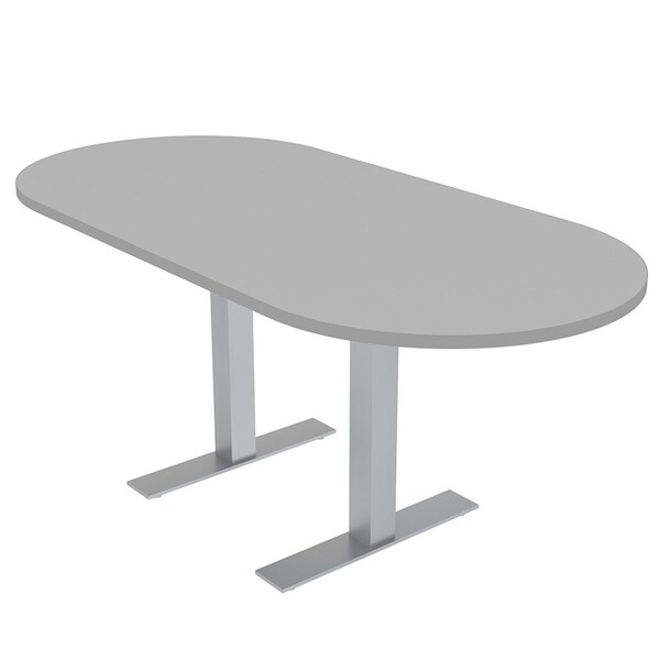 33.5 in W, 69.5 in L, 29 in H, Engineered Wood Top, Grey